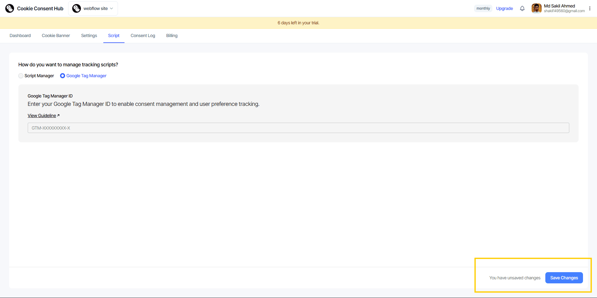 Publish changes